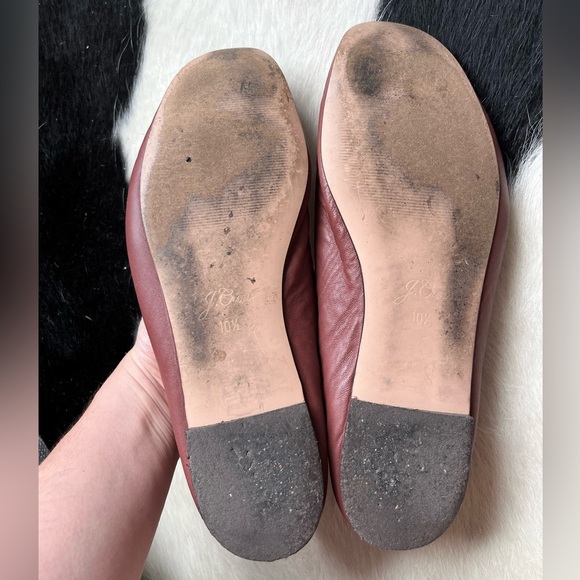J. Crew Chestnut Brown Leather Ballet Flats - Picture 4 of 4
